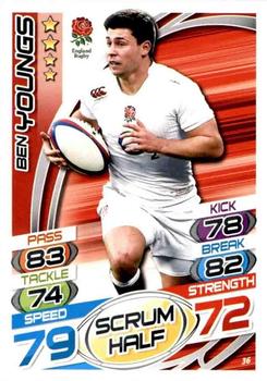 2015 Topps Rugby Attax #36 Ben Youngs Front